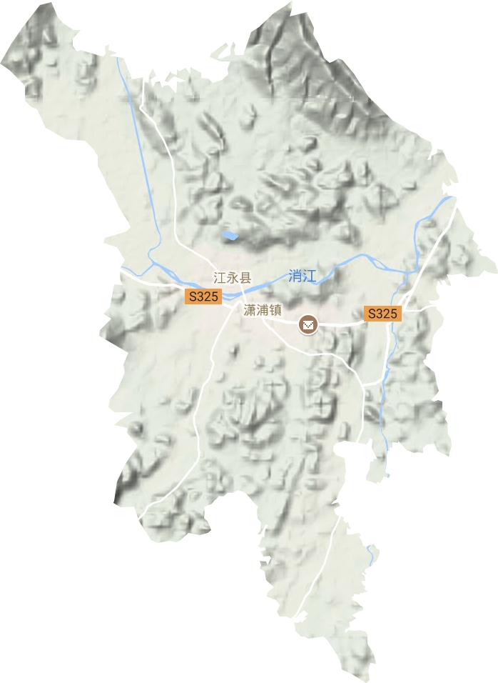潇浦镇地形图