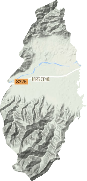 粗石江镇地形图