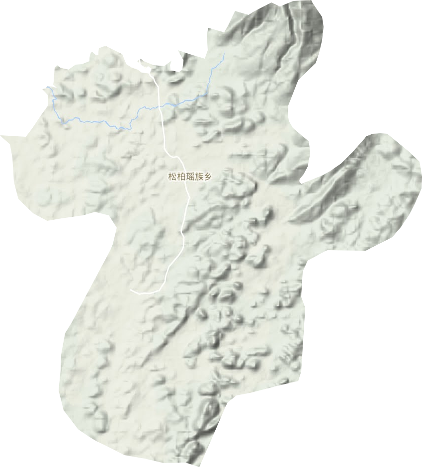 松柏瑶族乡地形图