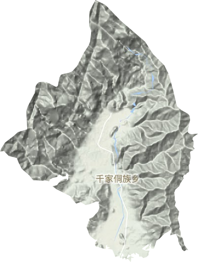 千家峒瑶族乡地形图