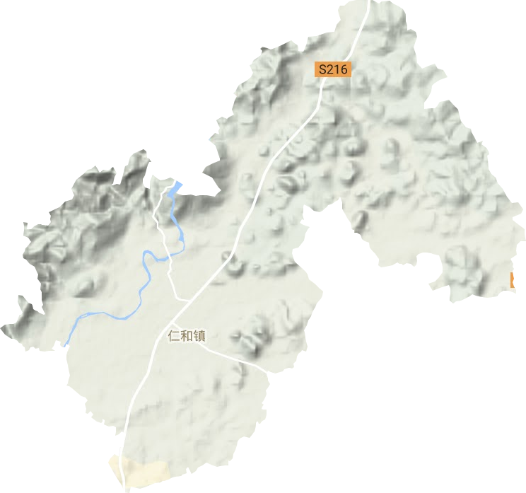 仁和镇地形图