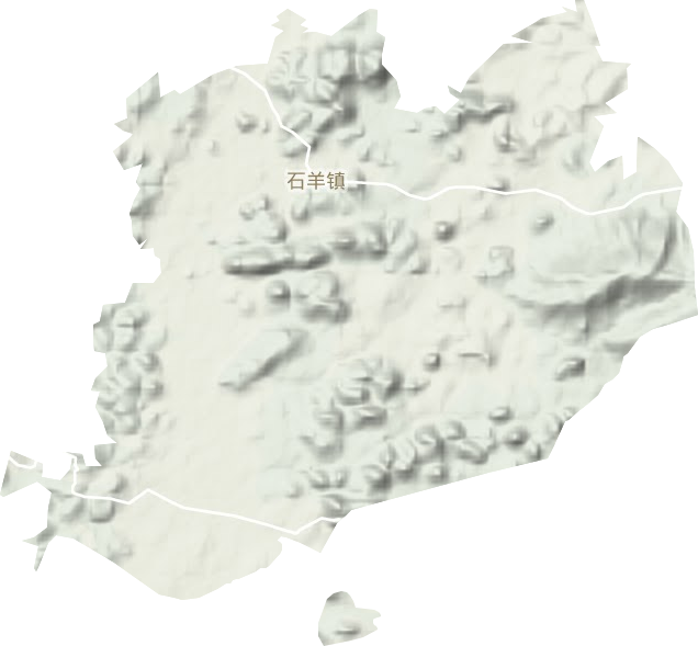石羊镇地形图