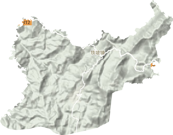 铁坡镇地形图