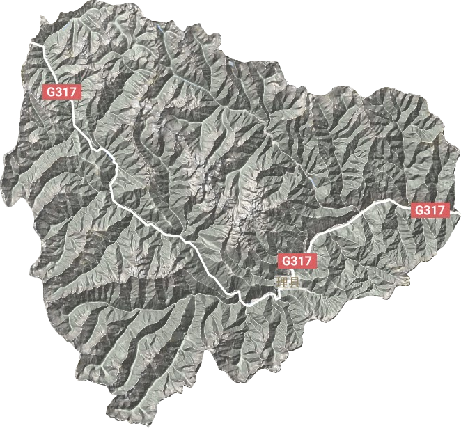 理县地形图