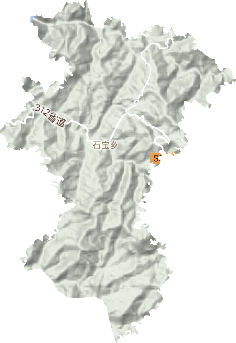 石宝乡地形图
