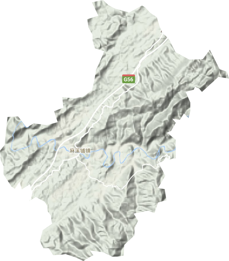 麻溪铺镇地形图