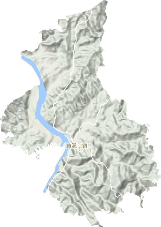 黄溪口镇地形图