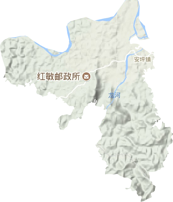 安坪镇地形图