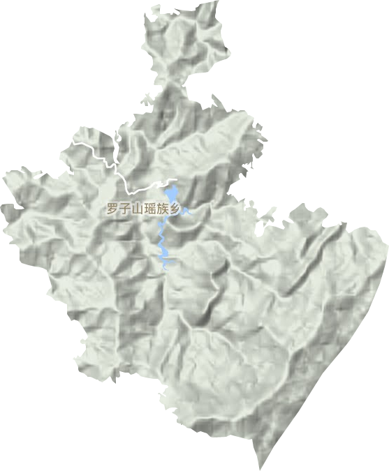 罗子山瑶族乡地形图