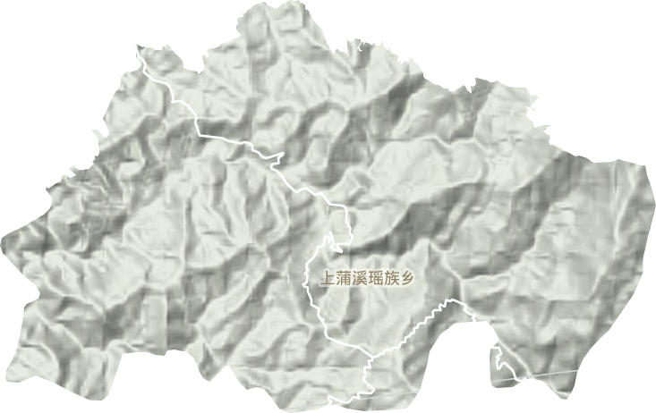 上蒲溪瑶族乡地形图