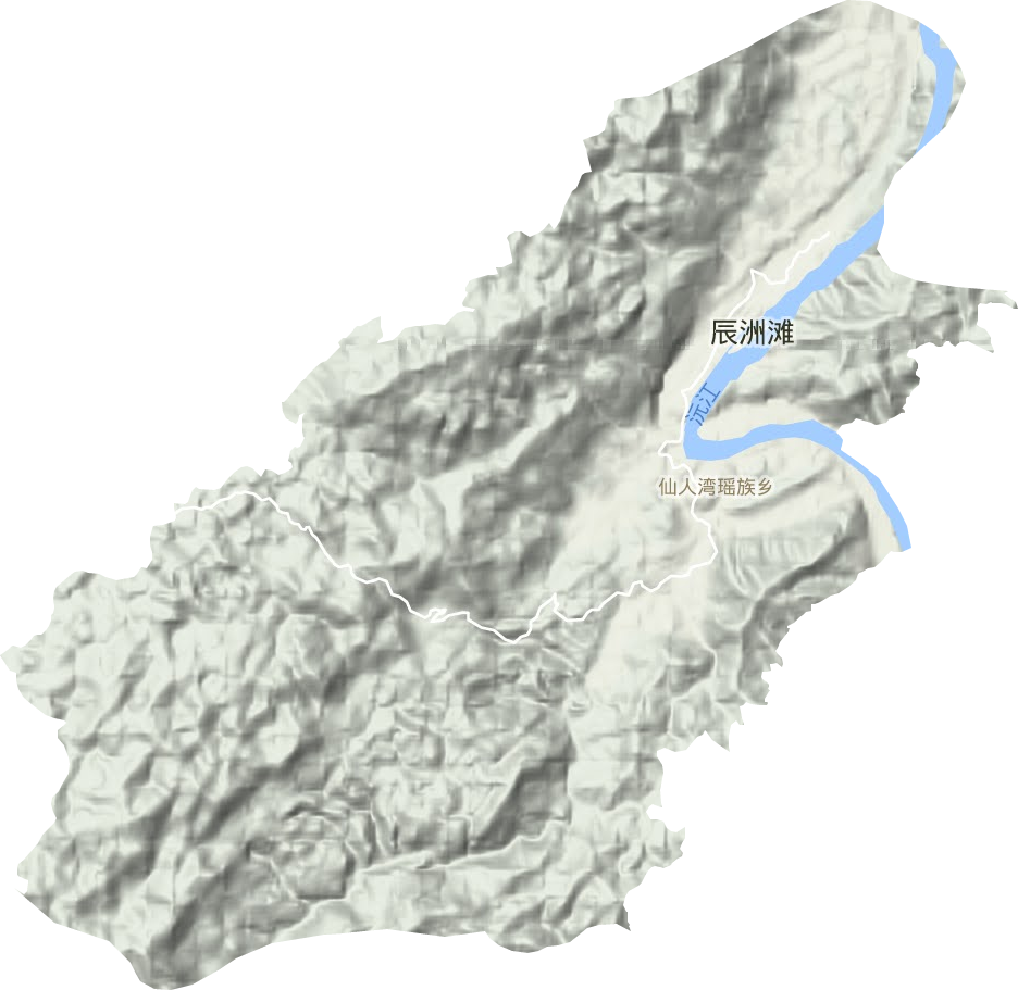 仙人湾瑶族乡地形图