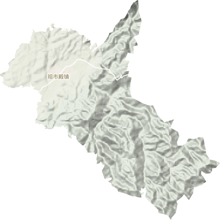 祖市殿镇地形图
