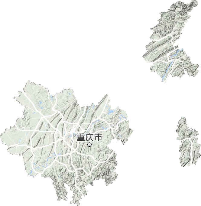 重庆城区地形图