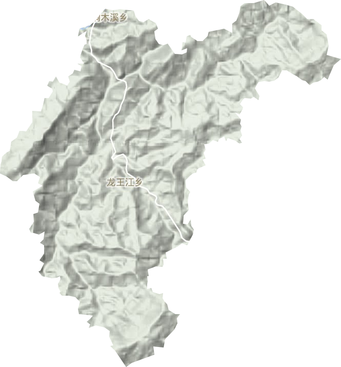 龙王江乡地形图