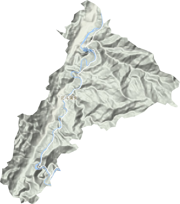 北斗溪乡地形图