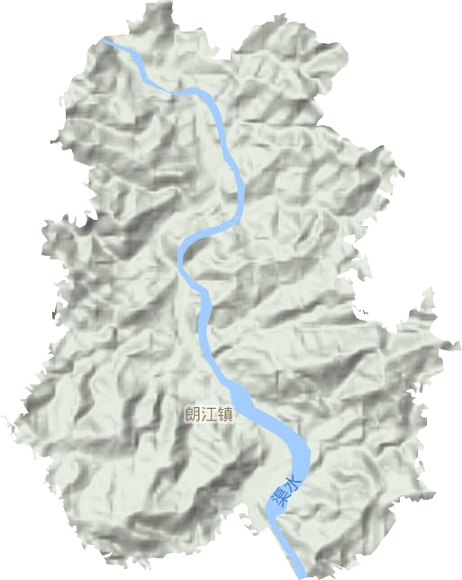 朗江镇地形图