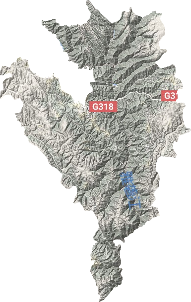 雅江县地形图