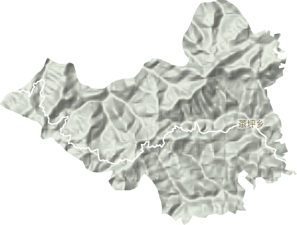 茶坪乡地形图