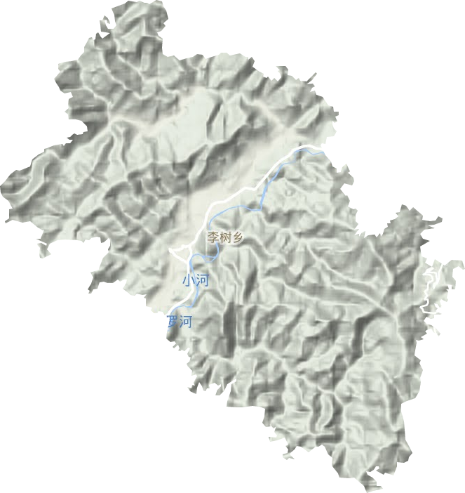李树乡地形图