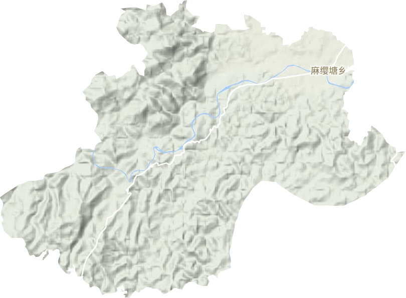 麻缨塘乡地形图