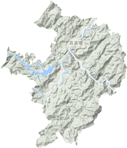 县溪镇地形图