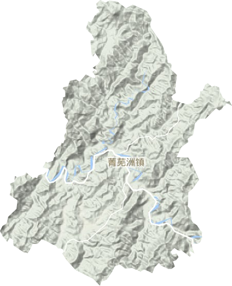 菁芜洲镇地形图