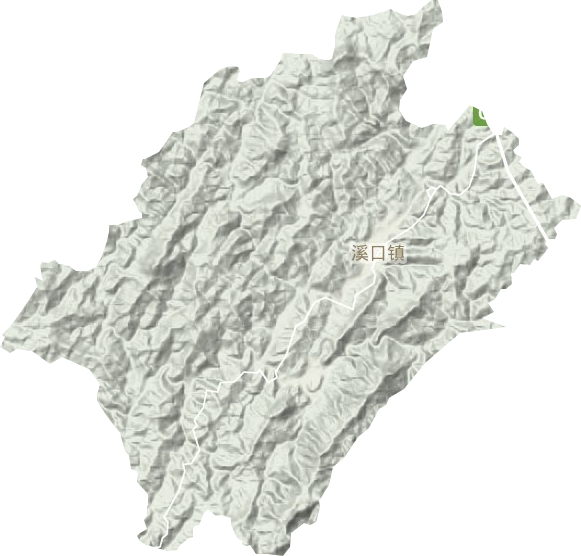 溪口镇地形图