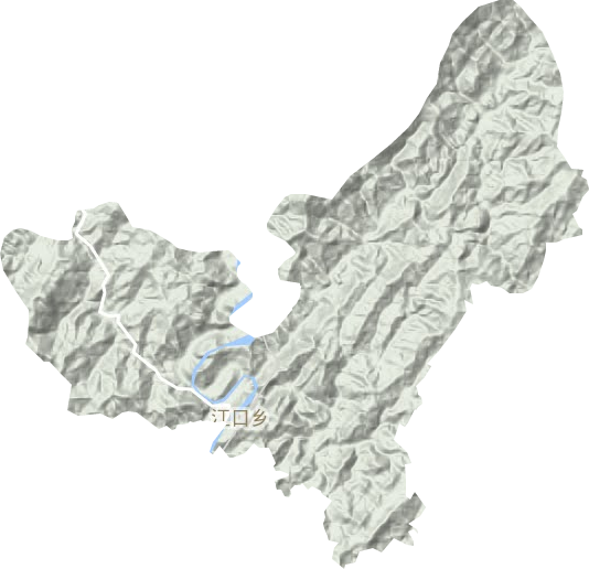 江口乡地形图