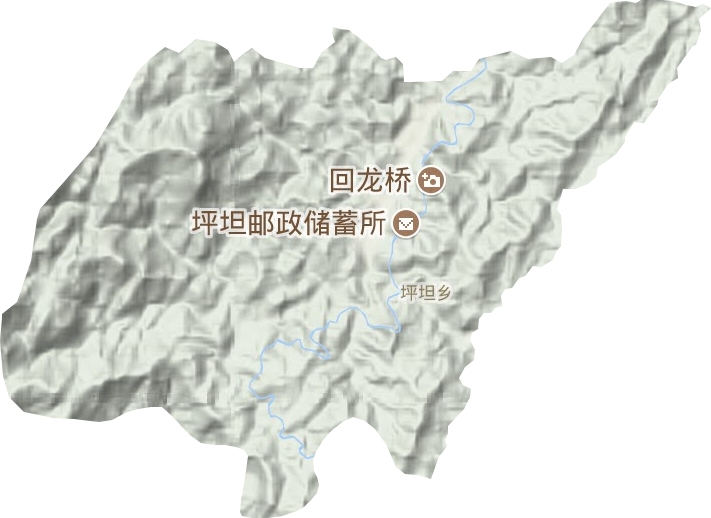 坪坦乡地形图