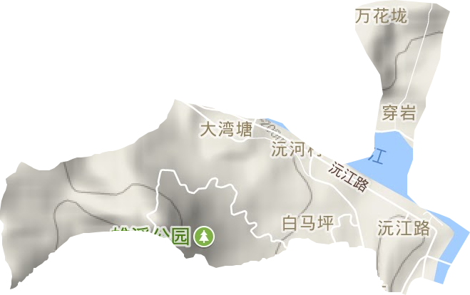沅江路街道地形图