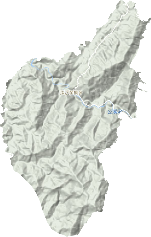 深渡苗族乡地形图