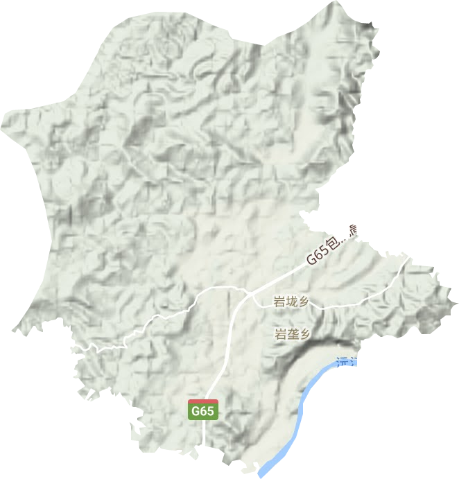 岩垅乡地形图
