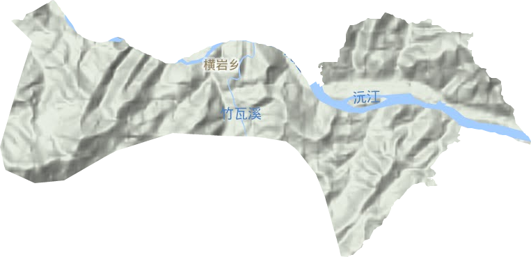 横岩乡地形图