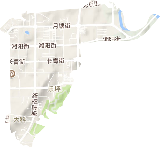乐坪街道地形图