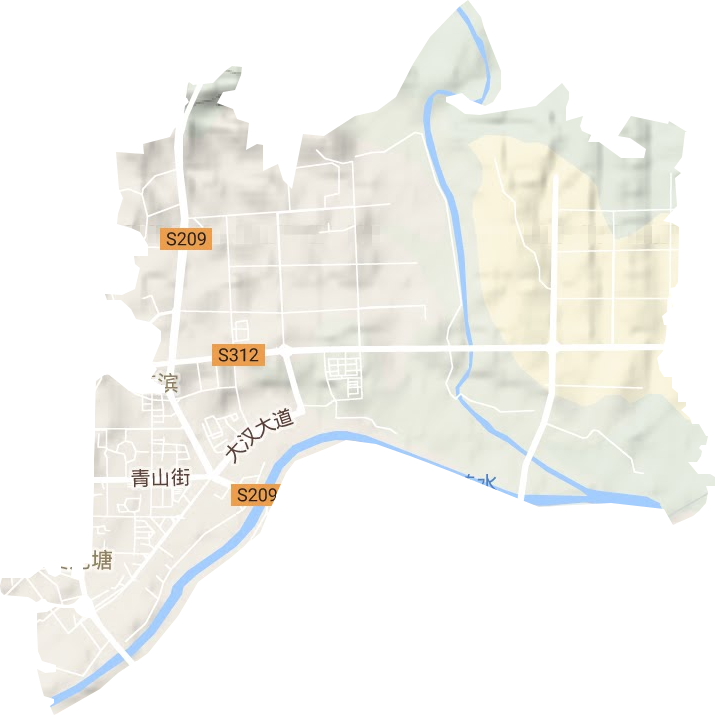 涟滨街道地形图