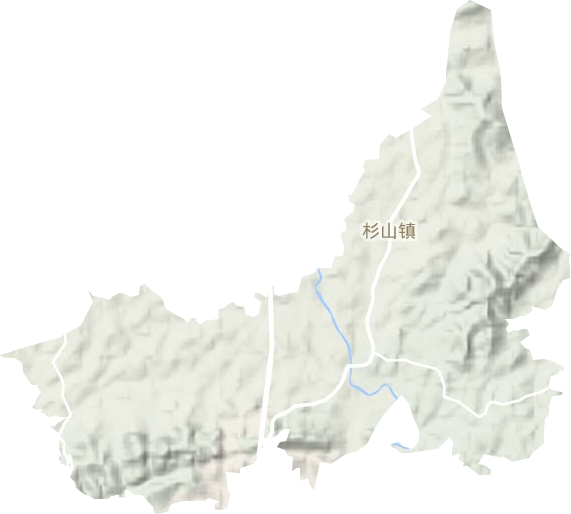 杉山镇地形图