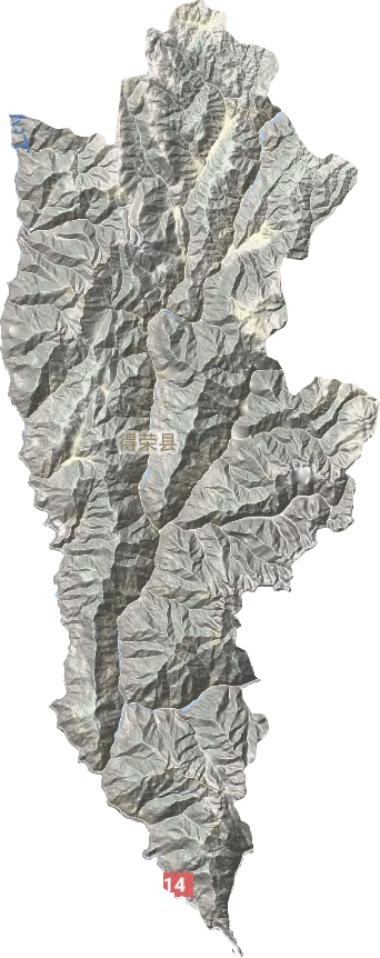 甘孜藏族自治州高清地形地图,甘孜藏族自治州高清谷歌地形地图