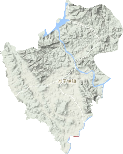 杏子铺镇地形图