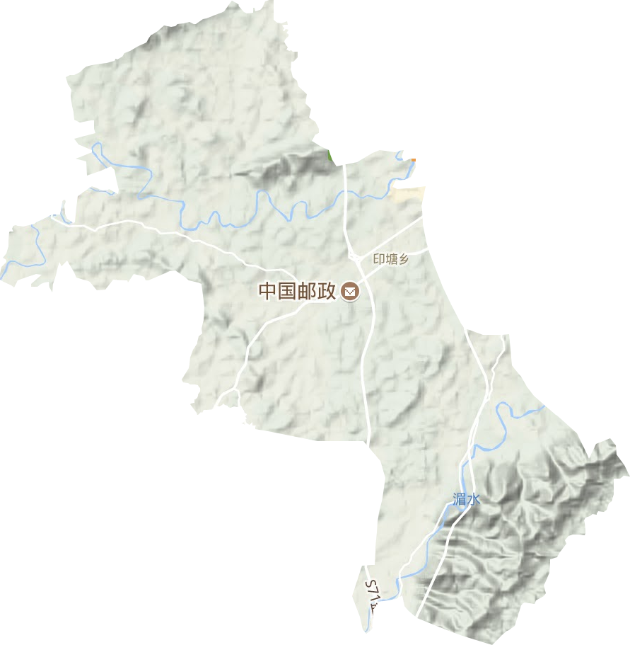 印塘乡地形图