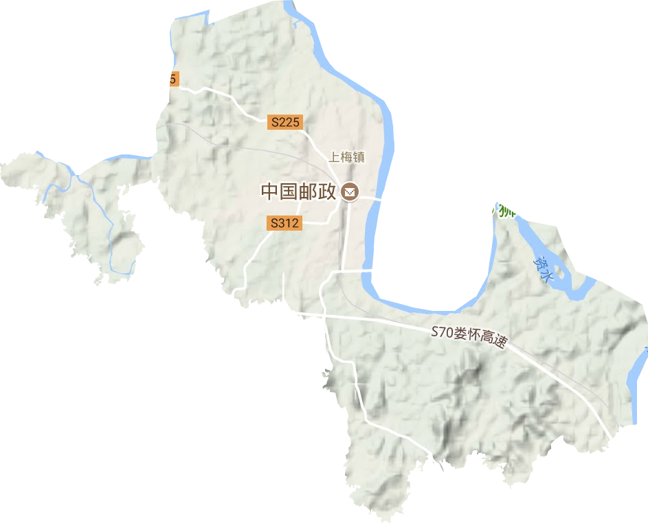 上梅镇地形图