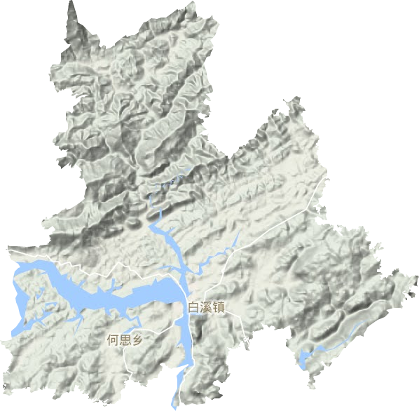 白溪镇地形图