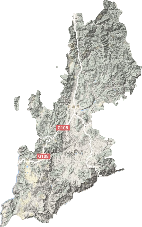 会理县地形图