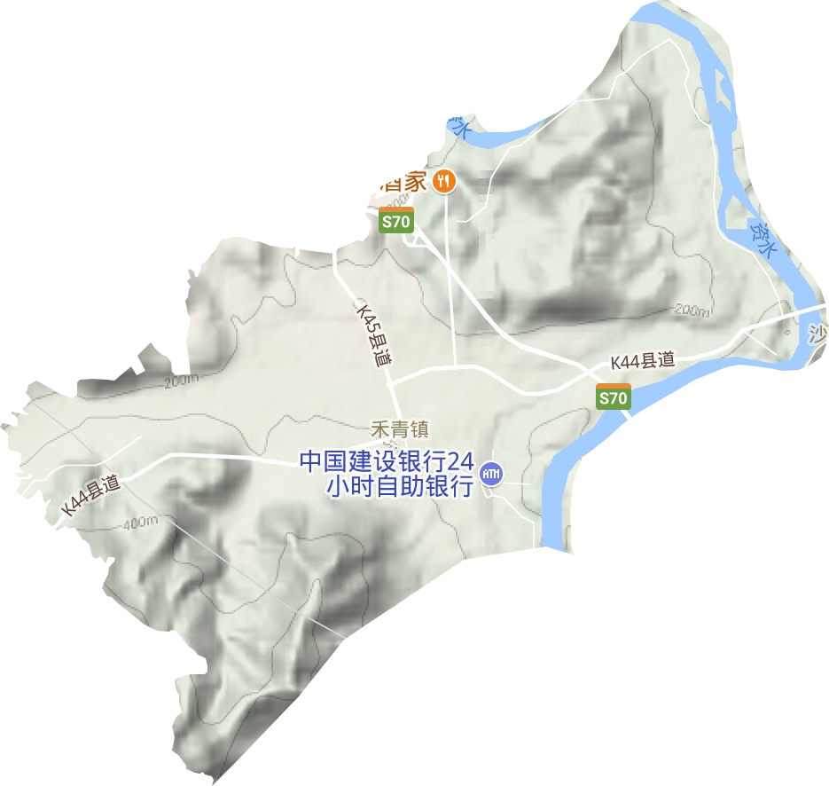 禾青镇地形图