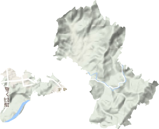 毛易镇地形图