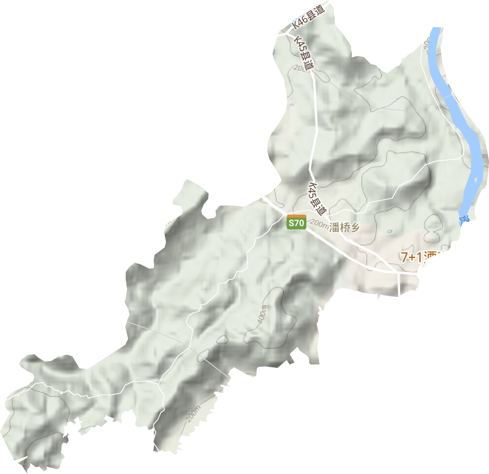 潘桥乡地形图