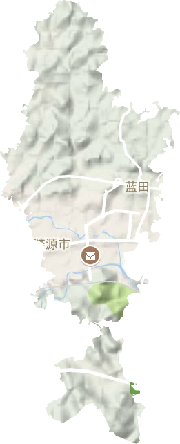 蓝田街道地形图