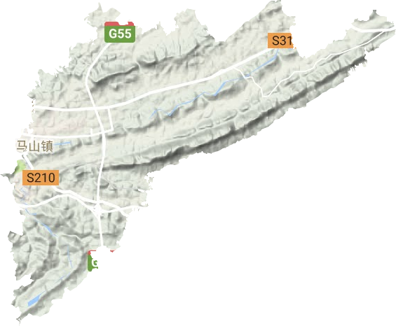 石马山镇地形图