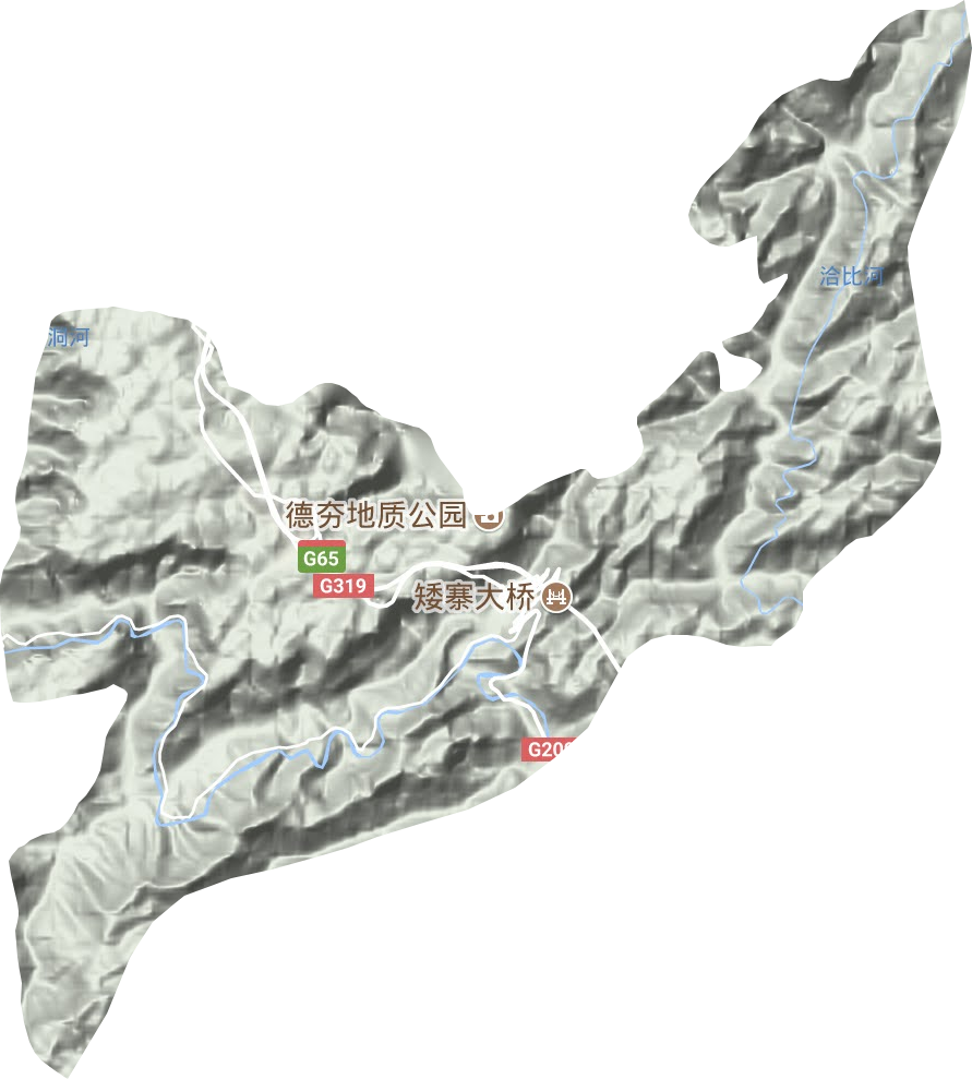矮寨镇地形图