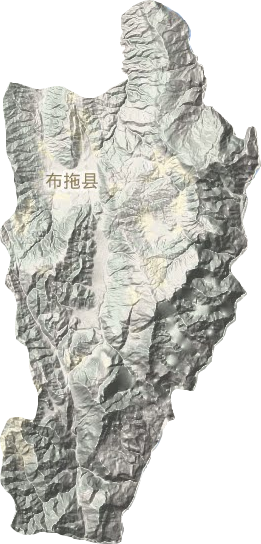 布拖县地形图
