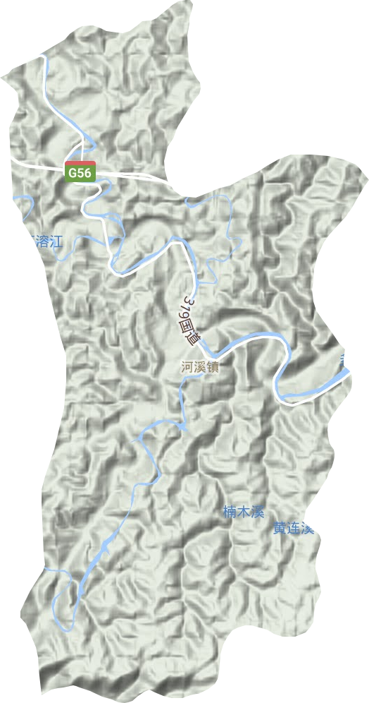 河溪镇地形图